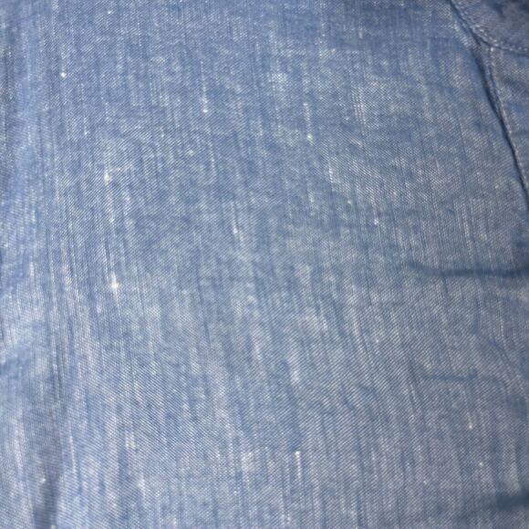 Rails Rocky Linen Blend Dress Womens Large Blue Short Sleeve Catalina Stripe - Picture 7 of 16